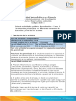 Guía de Actividades y Rúbrica de Evaluación-Tarea 5 La Entrevista Psicológica, Los Diferentes Contextos de Actuación