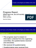 Progress Report:: What Have We, As Civil Society, Done?