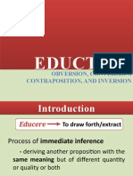 Eduction: Obversion, Conversion, Contraposition, and Inversion