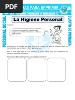 Ficha Higiene Personal para Cuarto de Primaria