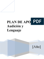 Plan de Apoyo Audición y Lenguaje