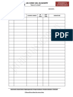 Student's Attendance Form