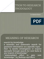 Introduction To Research Methodology