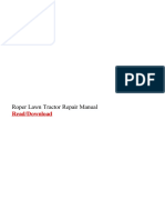 Roper Lawn Tractor Repair Manual: Read/Download