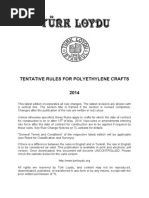 Tentative Rules For Polyethylene Crafts