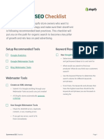 Shopify Ecommerce Seo Checklist