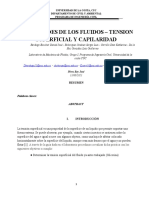 Propiedades de Los Fluidos - Tension Superficial