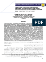 Green Transformational Leadership, Green Human Resource Management and Green Innovation: Key To Environmental Performance of Selected Port Management Offices of Philippine Ports Authority