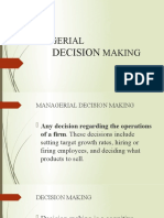 Managerial Decision Making Report XXX