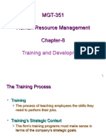 MGT-351 Human Resource Management Chapter-8 Training and Development