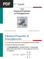 Chapter 17 Lipids: 17.4 Chemical Properties of Triacylglycerols