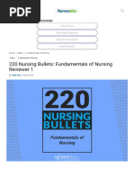 220 Nursing Bullets - Fundamentals of Nursing Reviewer 1 - Nurseslabs