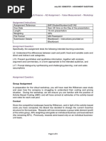 Business Accounting & Finance - A2 Assignment - Value Measurement - Workshop Presentation Assignment Instructions