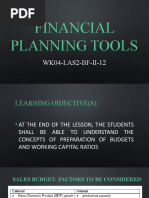 Financial Planning Tools: WK04-LAS2-BF-II-12