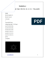 Practical No.-4 AIM: To Display Simple Shapes (Like Hut, Star, Car Etc.) Using Graphics Primitives