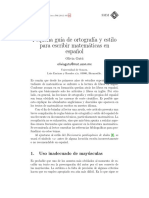 Guia Ortografica y Estilos para Escribir Matematicas