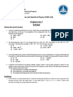 Problem Set 7 Entropy: Ain Shams University Faculty of Engineering