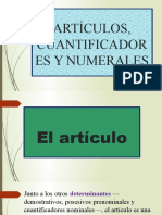 Artículos, Cuantificadores, Numerales