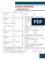 Remainder Theorem: (Practice Set)