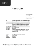 Journal Club: Dr. Balarama Krishna Academic JR Department of Dentistry AIIMS, Bhubaneswar