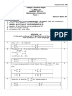 Sample Question Paper Class: Xii Session: 2021-22 Mathematics (Code-041) Term - 1