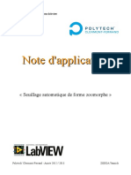 1 Traitement D'images Sous Labview. Note D'application. Seuillage Automatique de Forme Zoomorphe