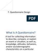 Questionnaire Design