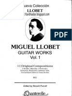 Miguel Llobet Guitar Works Vol 1 Chanterelle PDF