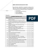 Training Session Evaluation Form