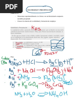 Pratica 7 Solubilidad y Precipitacion