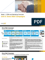 Unit 6: Direct Mail Campaigns: Week 1: CRM and Marketing Overview