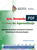 Tercero de Secundaria Bolivia Primer Trimestre