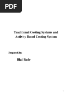 Traditional Costing Systems and Activity