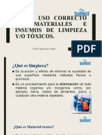 Uso Correcto de Materiales e Insumos de Limpieza