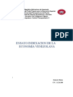 Ensayo Indexación de La Economía Venezolana