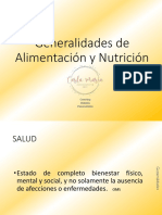 Generalidades de Alimentación y Nutrición