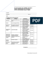 Pauta de Evaluacion de Examen de Titulo