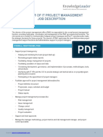 Director of IT Project Management Job Description