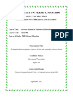 Primary Sources of Data and Secondary So