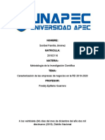 Caracterización de Las Empresas de Negocios en La República Dominicana 2019