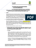 Reporte de Avance Ante Situaciones Adversas - Obra Circuvalacion Ok