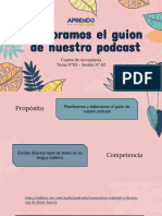 Experiencia N°03. Semana 03. Guion Podcast. Cuarto de Secundaria