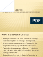 Strategic Choice-: Its Meaning, Process and Qualitative Factors