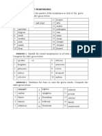 The Exercises of Morphemes 1