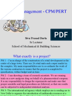 Project Management - CPM/PERT: SR Lecturer School of Mechanical & Building Sciences