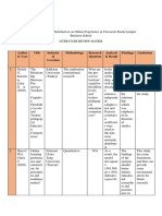 Literature Review Matrix