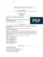 Roteiro para Celebração Da Palavra Por Ministros Extraordinários Da Comunhão Eucarística