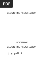 Geometric Progression