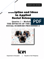 Quarter 1 - Module 17 The Effects of The Applied Social Sciences Processes 2