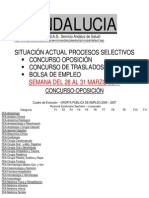 Procesos Selectivos y Bolsas de Sanidad Del 4 de Abril de 2011